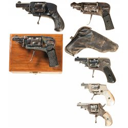 Six double Action Revolvers