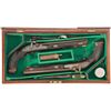 Image 1 : Cased Pair of Patrick of Liverpool Percussion Dueling Pistols with Accessories