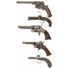 Image 2 : Five Antique Percussion Handguns