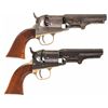 Image 2 : Cased Pair of Colt Model 1849 Percussion Pocket Revolvers with Accessories
