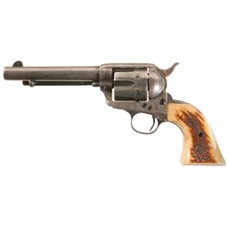 First Generation Colt Single Action Army Frontier Six Shooter with Stag Grips