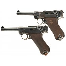 Collector's Lot of Two Police Rework Semi-Automatic Lugers