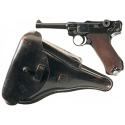 World War II Mauser 1941 Production Nazi Police Luger with Holster