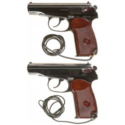 Two Russian Makarov Semi-Automatic Pistols