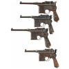 Image 1 : Collector's Lot of Four Broomhandle Pistols