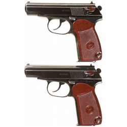 Collector's Lot of Two Russian Makarov Semi-Automatic Pistols