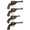 Image 1 : Four Webley & Scott Double Action Revolvers