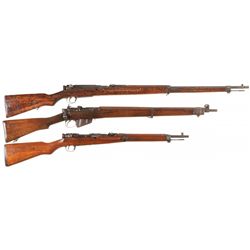 Three Military Bolt Action Long Guns