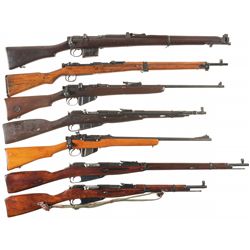 Five Bolt Action Military Rifles and Two Carbines