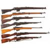 Image 1 : Five Bolt Action Military Rifles and Two Carbines