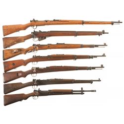 Seven Military Bolt Action Rifles