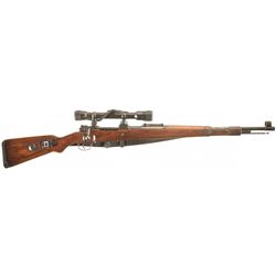World War II German K98 Bolt Action Sniper Rifle with Scope