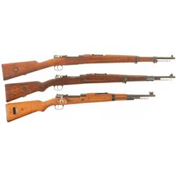 Three Military Bolt Action Firearms