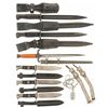 Image 1 : One Nazi Heer Dagger, Two Wehrmacht Bayonets, and Three Hitler Youth Knives