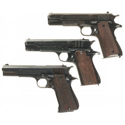 Three 1911 Style Semi-Automatic Pistols