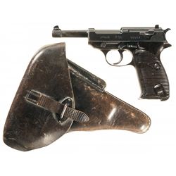 Nazi Proofed Walther Third Issue Zero Series P-38 Semi-Automatic Pistol with Holster