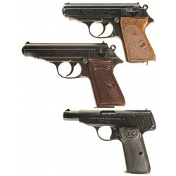 Three Walther Semi-Automatic Pistols