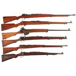 Five Bolt Action Rifles and One Shotgun