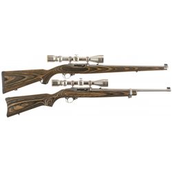 Two Scoped Ruger Semi-Automatic Carbines