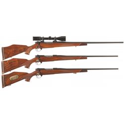 Three Weatherby Mark V Bolt Action Rifles