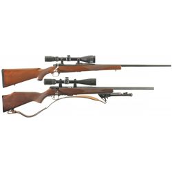 Two Scoped Bolt Action Rifles
