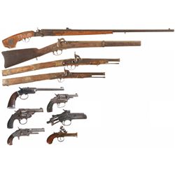 Five Long Guns and Five Handguns