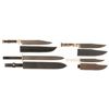 Image 1 : Four Damascus Bladed Knives with Sheaths