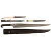 Image 1 : Four Knives Including Two Ivory Fitted Blades and a Jonathan Crookes Folding Bowie