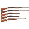 Image 1 : Four Slide Action Shotguns and One Semi-Automatic Rifle