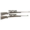 Image 1 : Two Scoped Pre-64 Winchester Model 70 Bolt Action Rifles