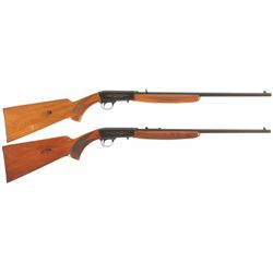 Collector's Lot of Two Belgian Browning .22 Semi-Automatic Rifles