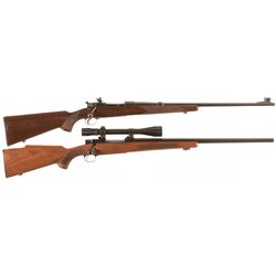 Two Winchester Model 70 Bolt Action Rifles
