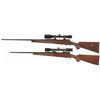 Image 2 : Two Scoped Winchester Model 70 Bolt Action Rifles
