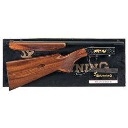 Engraved Gold Inlaid Browning Grade VI Semi-Automatic Rifle with Box