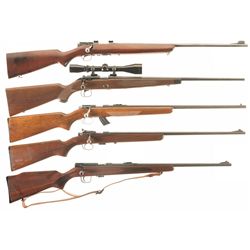 Five Winchester Bolt Action Rifles