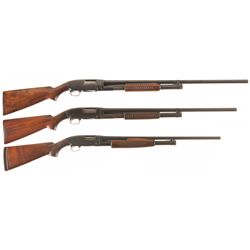 Collector's Lot of Three Winchester Slide Action Shotguns