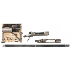 Collector's Lot of Two Early Springfield Rod Bayonet Receivers with Rod Bayonet Rifle Parts