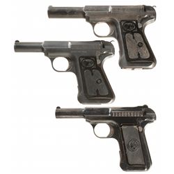 Three Savage Arms Co. Semi-Automatic Pistols