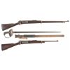 Image 1 : Two U.S. Krag Model 1898 Bolt Action Rifles and One Sword