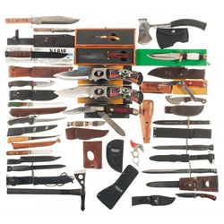 Large Grouping of Knives and Edged Weapons
