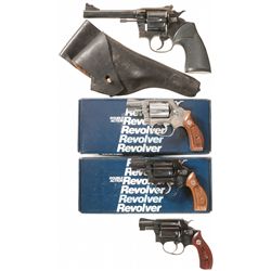 Four Double Action Revolvers A) Colt Model 1917 Revolver with Holster