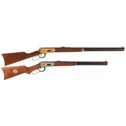 Two Winchester Lever Action Commemorative Long Guns
