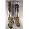 Image 1 : ( 80 ) TWO ROLLS OF 1934 BUFFALO NICKELS, ALL ARE GOOD+