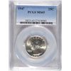 Image 1 : 1947 WASHINGTON QUARTER PCGS MS65 WHITE