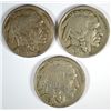 Image 1 : 1920-D VG+, 1920-S VF & 1921 VF/XF BUFFALO NICKELS
