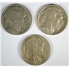 Image 1 : 1915 VF/XF, 1915-D AU & 1915-S FINE BUFFALO NICKELS
