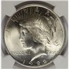 Image 2 : 1922 PEACE SILVER DOLLAR, NGC MS-65+ BLAST WHITE AND SUPER!! MS-66???