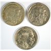 Image 1 : 1916 AU, 1916-D AU/UNC & 1916-S XF BUFFALO NICKELS
