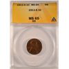 Image 1 : 1911-S LINCOLN CENT ANACS MS65 RB