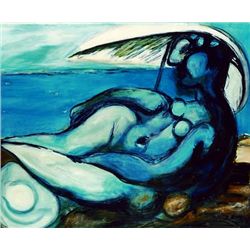 PICASSO "RECLINING NUDE AT BEACH"